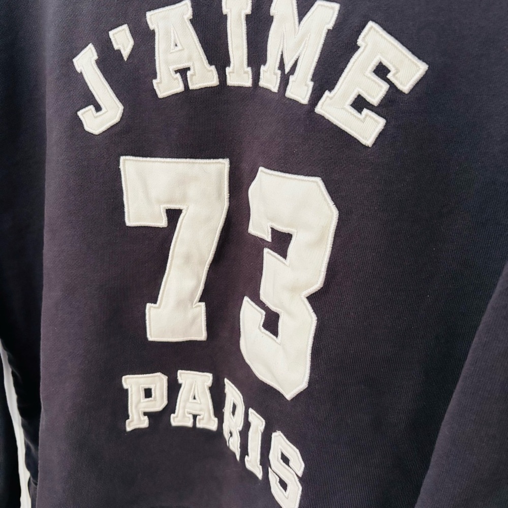 H&M Divided Black J’aime Paris 73 Varsity Graphic Crewneck Sweatshirt Size M - Picture 4 of 6